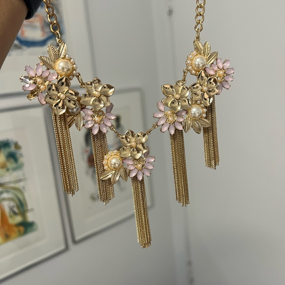 Necklace Gold and Pink - Picture 5 of 8